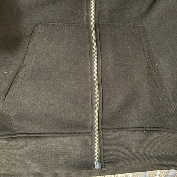 Black long sleeve zip up hoodie - Picture 3 of 8